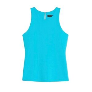 Banana Republic Soft Touch Scuba Cutaway Tank, Turquoise Joy, Medium, Vacation